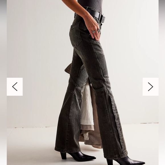 NWOT Free People Vector Moto Flare Jeans - Picture 3 of 5